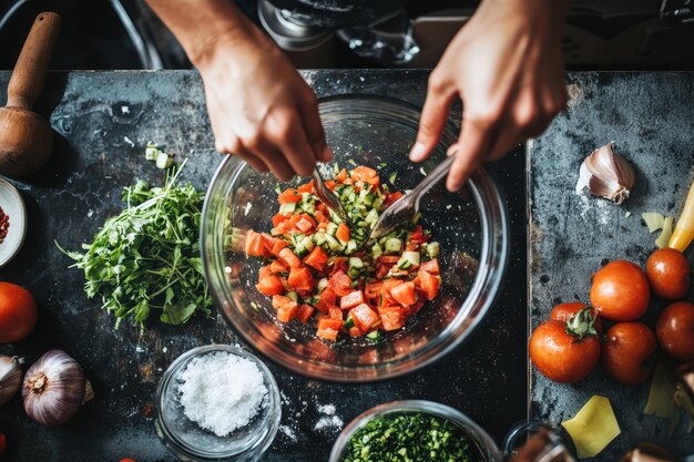 Kucharz przygotowujący potrawę